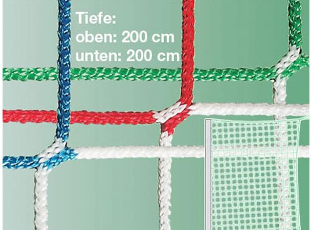 11'er nett fotballmål D: 2,0/2,0m Rødt/Hvitt 120mm