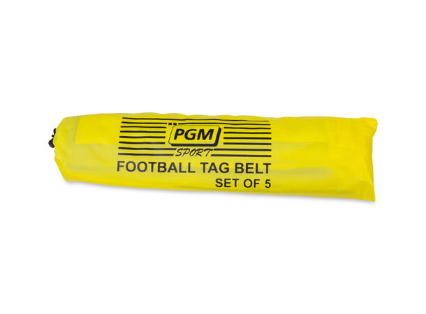 Flagg fotball sett - Gul 5 belter og 10 flagg 