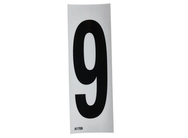 Selvklebende Nummer Tall 9 - svart