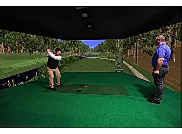 Golfsimulator m. 3 lerreter - Toppmodell Virkelighetsnær 3D Surround grafikk!