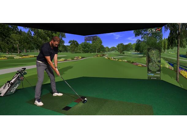 Golfsimulator m. 3 lerreter - Toppmodell Virkelighetsnær 3D Surround grafikk!