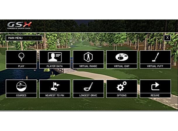 Golfsimulator m. 1 Lerret, 65 baner Meget realistisk golfsimulator 