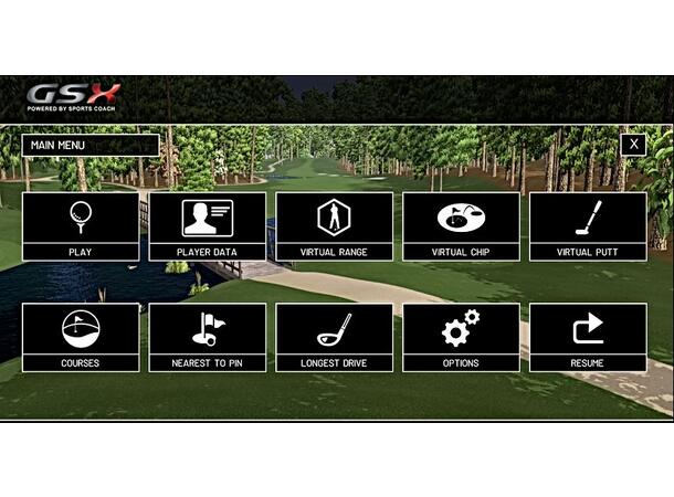 Golfsimulator m. 1 Lerret, 65 baner Meget realistisk golfsimulator