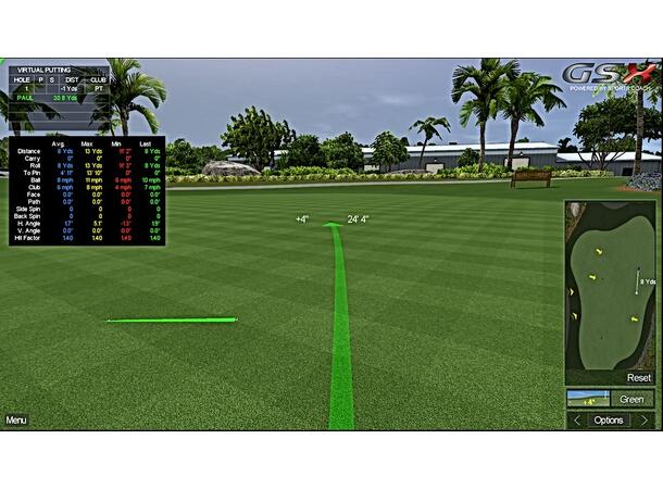 Golfsimulator m. 1 Lerret, 65 baner Meget realistisk golfsimulator