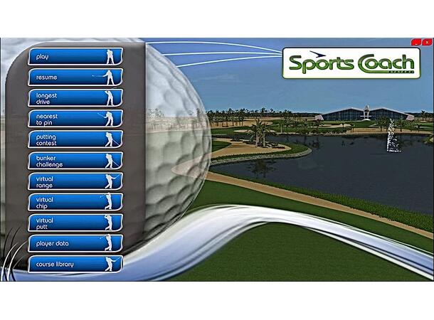 Golfsimulator m. 1 Lerret, 65 baner Meget realistisk golfsimulator 