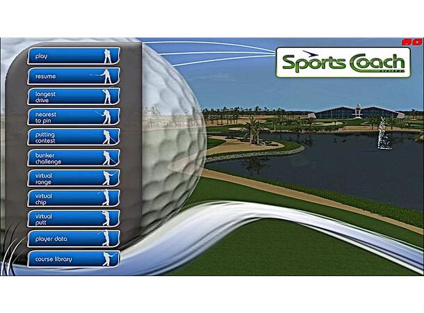 Golfsimulator m. 1 Lerret, 65 baner Meget realistisk golfsimulator