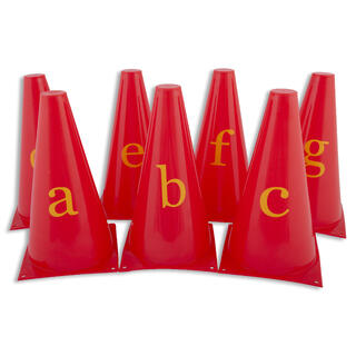 Kjegler med bokstaver Sett med 26stk