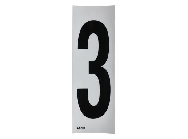Selvklebende Nummer Tall 3 - svart