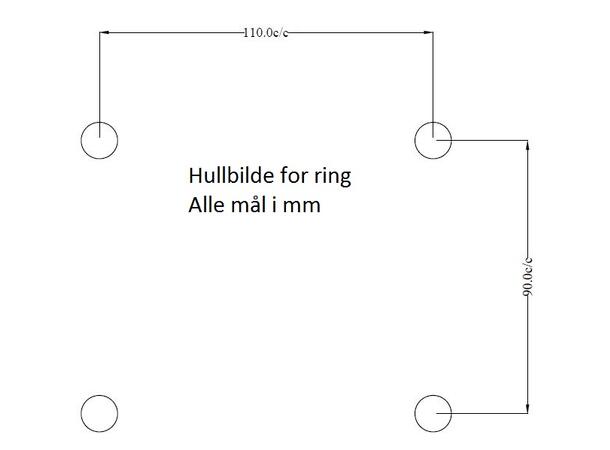 Basketballkurv varmegalvanisert - Robust Hull 12,5x12,5cm