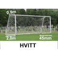 11'er nett fotballmål D: 0,9/2,0m Hvitt 45mm