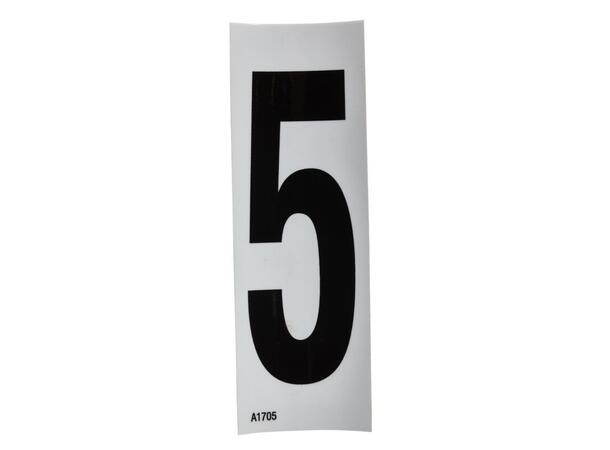 Selvklebende Nummer Tall 5 - svart