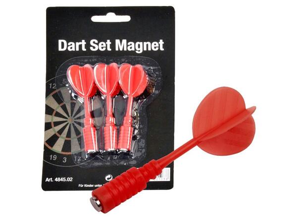Dartpiler med magnet, rød 3 stk
