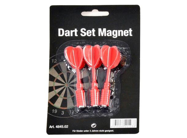 Dartpiler med magnet, rød 3 stk