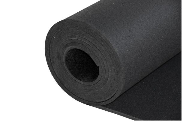 Gummiunderlag rull 1.25 x 10 m - Svart