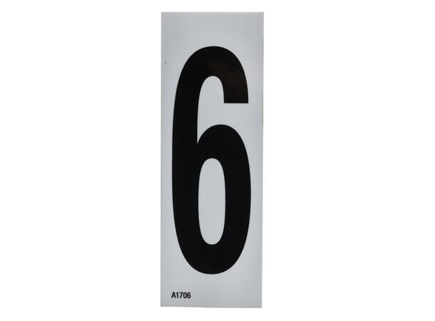 Selvklebende Nummer Tall 6 - svart