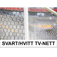 11'er nett fotballmål D: 2,0/2,0m Svart/hvitt TV-nett