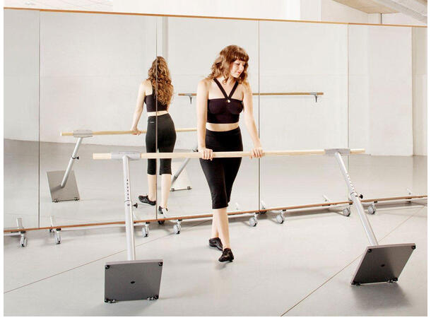 Ballettbarre 3m med stativ og hjul Høydejusterbar