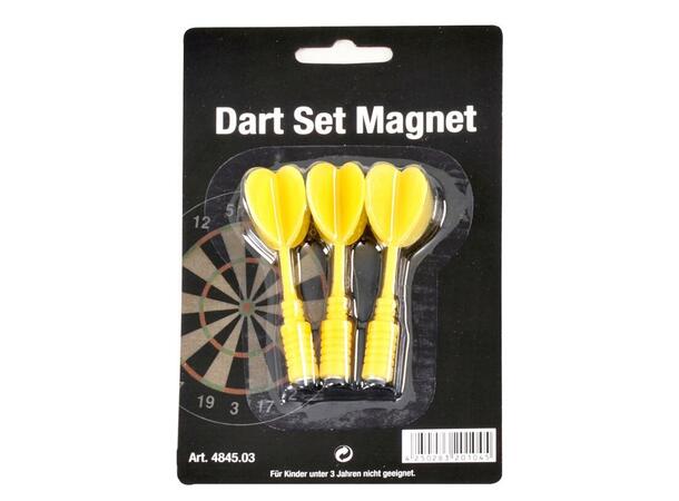 Dartpiler med magnet, gul 3 stk