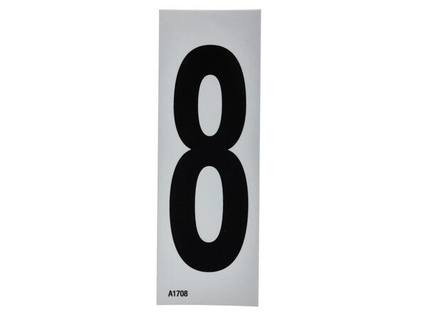 Selvklebende Nummer Tall 8 - svart