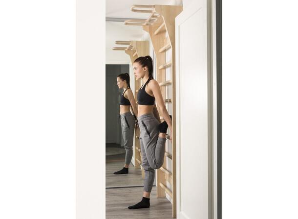 Fitwood Ribbevegg med Chin Up stang 220 x 78 x 55 cm, Svart