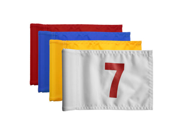 Greenflagg Øvingsgreen Gul med svarte tall 1-9 