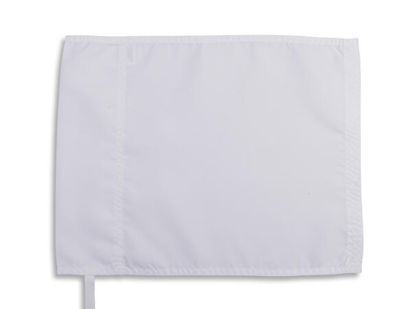 Hjørneflagg Hvit 44x33 cm 30mm  HQ 30mm med knyting