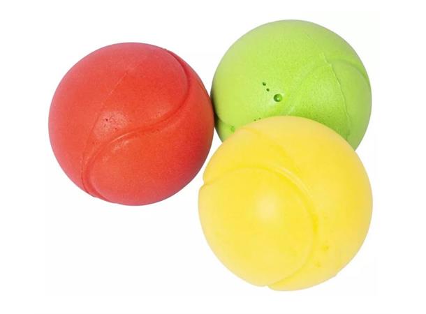 Soft tennisball, sett med 3 Egnet for  kast- og returspill. Ø 7mm