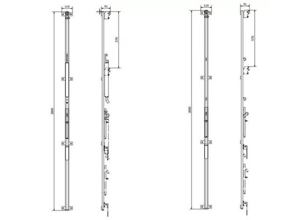 Veggmonterte Multisport stolper