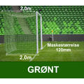 11'er nett fotballmål D: 2,0/2,0m Grønt 120mm