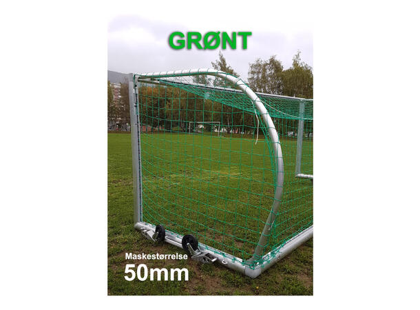 7'er nett fotballmål Runde bøyler hvite 50mm
