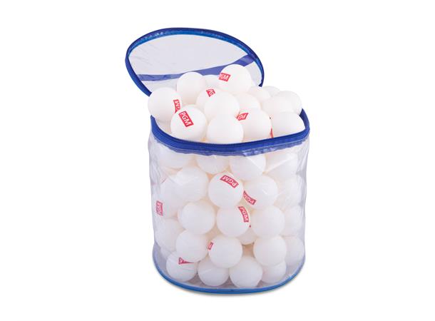 Pakke: 60 stk bordtennisballer med bøtte