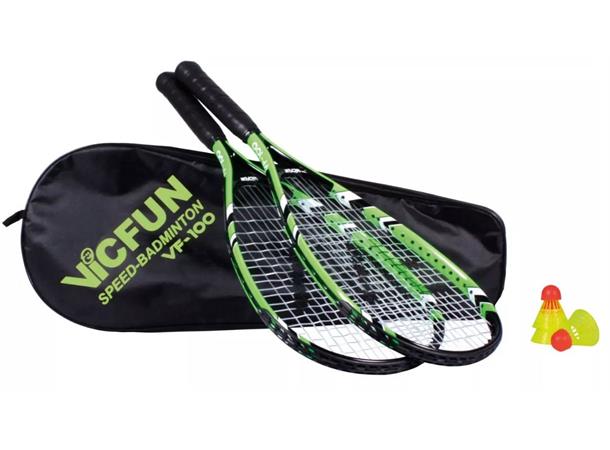 Vicfun® Speed-Badminton 100 sett Rask tilbakeslagsspill til all slags vær