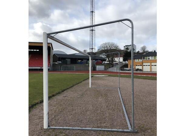 11'er nett fotballmål D: 2,35/2,35m Hvitt-Blått 100mm