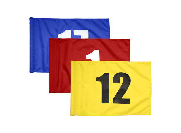 Greenflagg Grommet-Tie Tall 10-18  Gul med svarte tall 