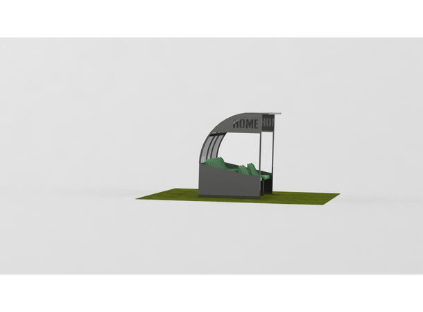 Innbytterbenk med plass til 16 personer Oval 