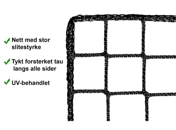 11'er nett fotballmål heksagon D: 2,0/2,0m Hvitt 