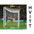 11'er nett fotballmål stadion 2 stk (H) D: 1,8m x 1,8m Hvitt for stadionmål