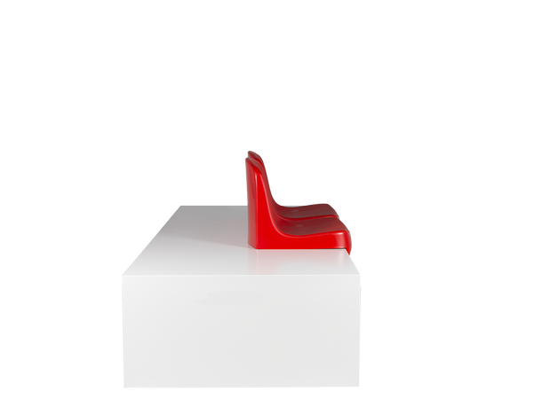 Sete for tribune - med rygghøyde 35,5 cm Dybde: 45 cm 