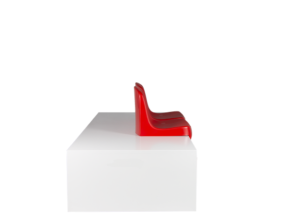 Sete for tribune - med rygghøyde 35,5 cm Dybde: 45 cm