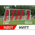11'er nett fotballmål D: 0,9/2,0m Rødt/Hvitt 45mm 4mm