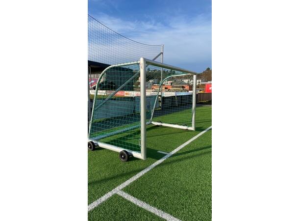 5'er fotballmål 3 x 2m nett/hjul 10 års garanti