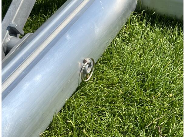 11'er fotballmål 7,32x2,44m Hvitlakkert Solid