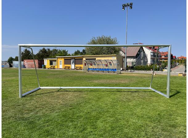 11'er fotballmål 7,32x2,44m Hvitlakkert Solid
