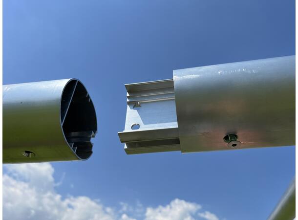 11'er fotballmål 7,32x2,44m Hvitlakkert Solid