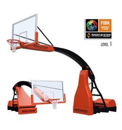 Basketsystem med el-justering FIBA 1