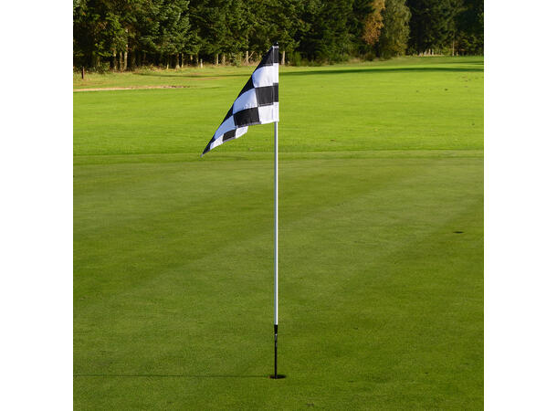 Flaggstang O-Tour Lite 160 cm Hvit - Sort bunn 35 cm 