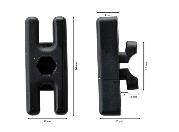 Nettkrok i plast til fotballmål - H Pakke med 10 stk 
