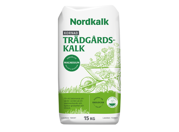 Kalk: Kornad Trädgårdskalk Mg GH 15 kg (960kg/pall) 