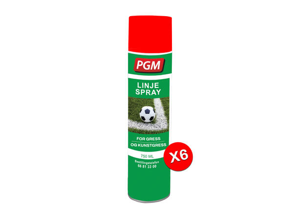Linjespray PGM Rød Eske med 6 stk.