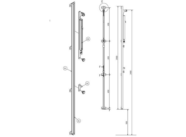 Veggmonterte Multisport stolper 